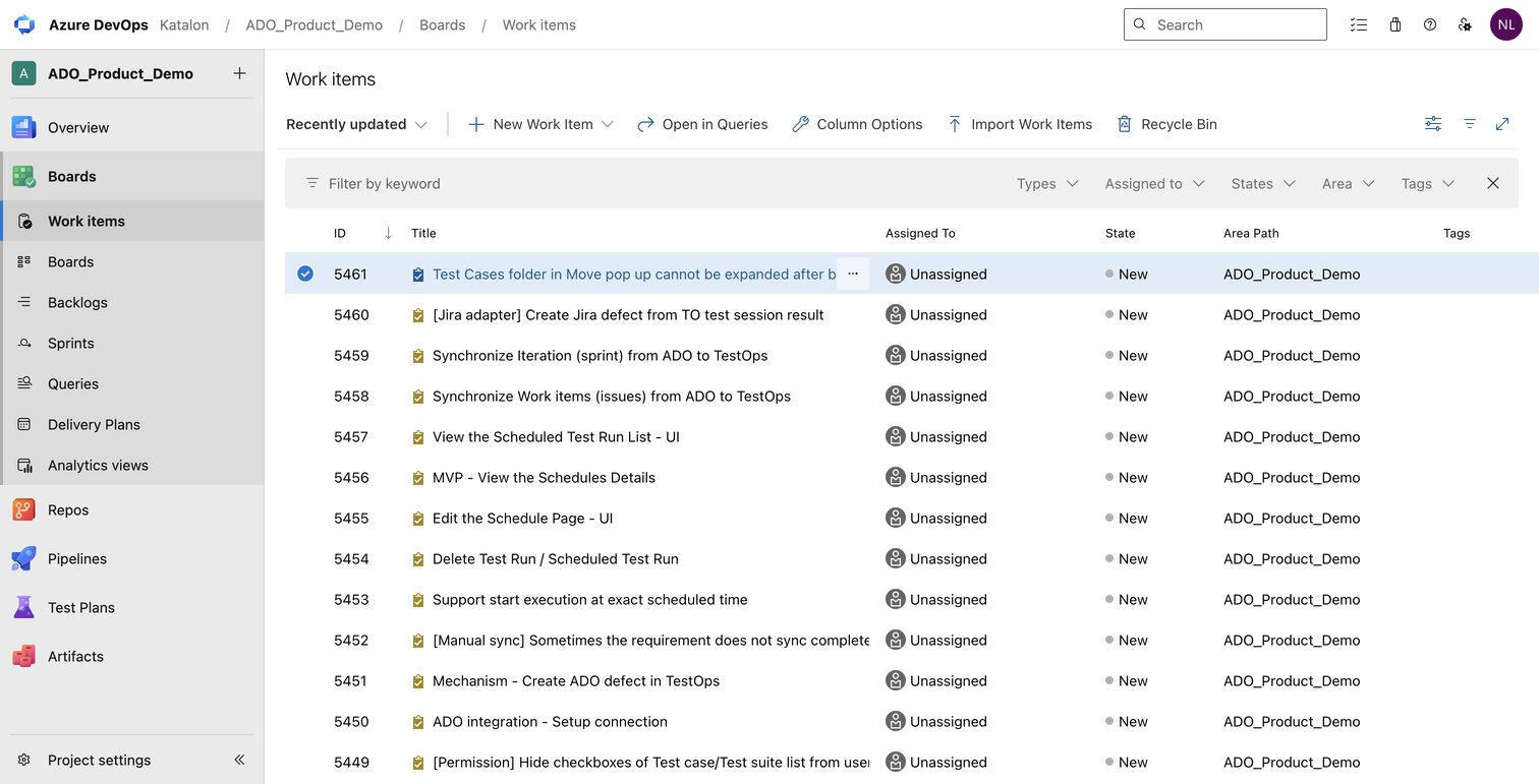 Katalon AI Assistant MCP connectors, for Jira and Azure DevOps