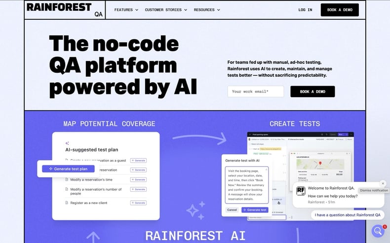 Rainforest QA interface