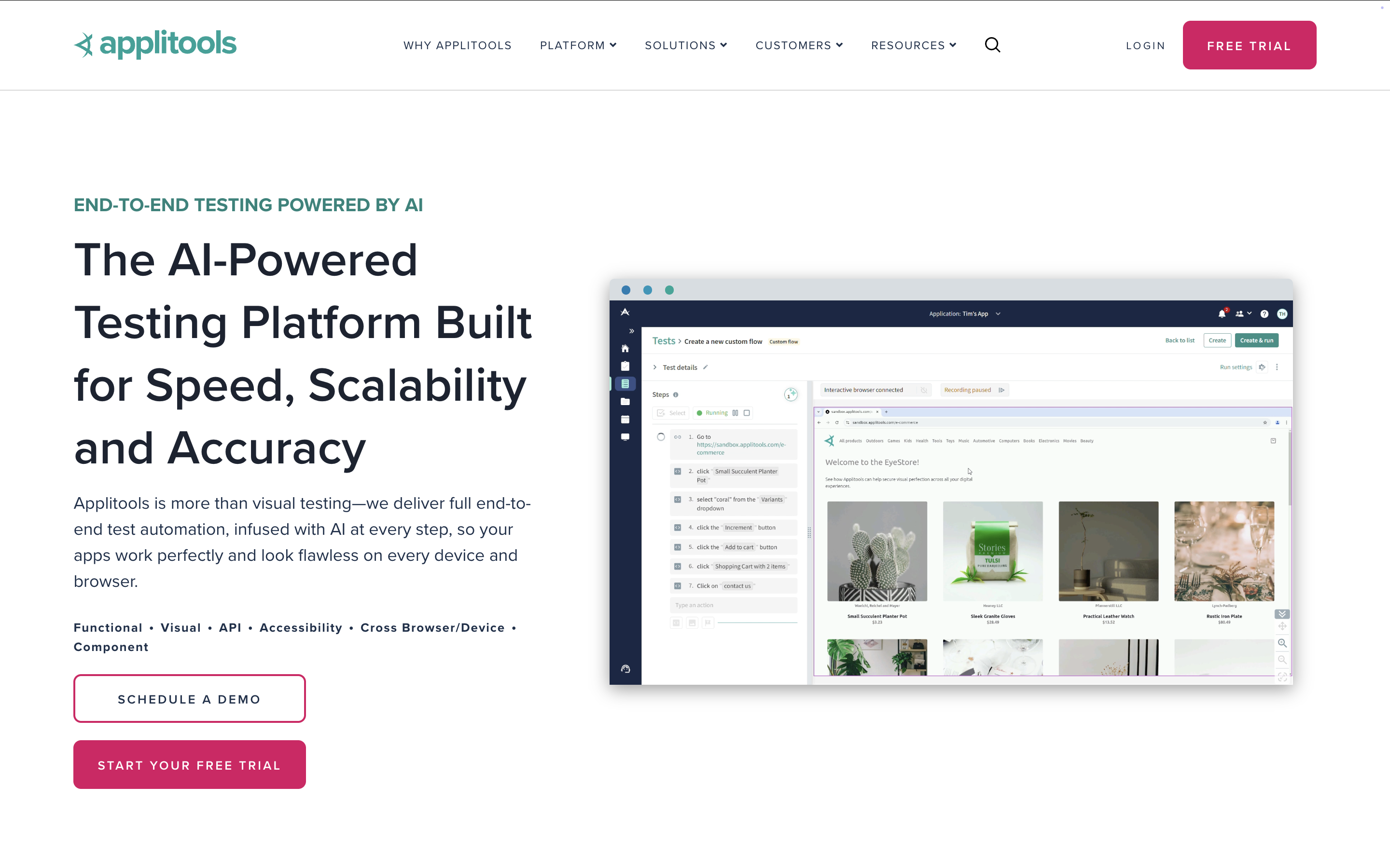 Applitools screenshot
