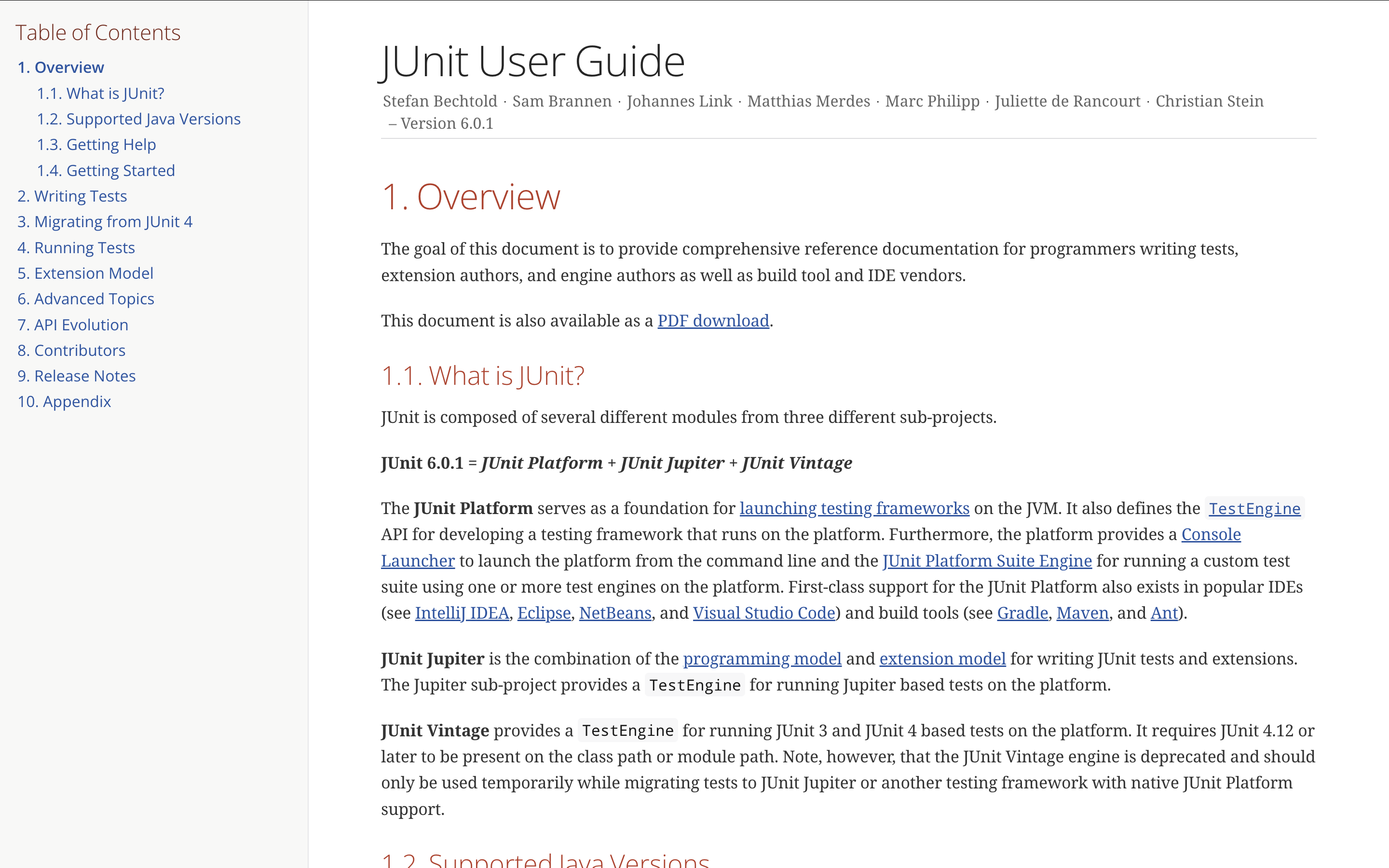 JUnit report screenshot