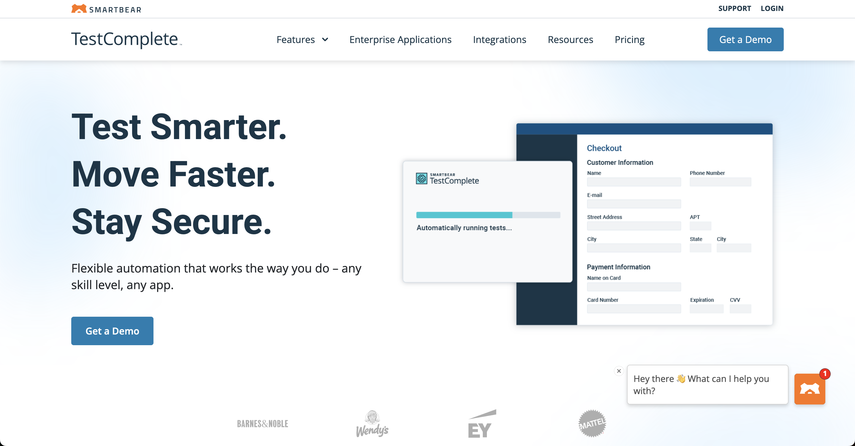TestComplete interface